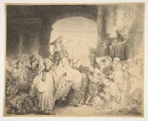 O triunfo de Mordecai, ca. 1641
