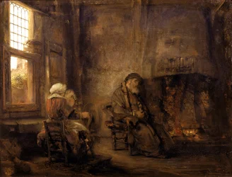Tobit e Anna esperando o retorno de seu filho, 1659