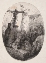 A crucificação entre dois malfeitores (placa oval)