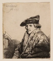 Jovem em um boné de veludo (Petrus Sylvius?)