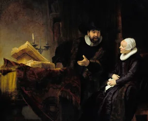 O pregador menonita Anslo e a sua esposa
