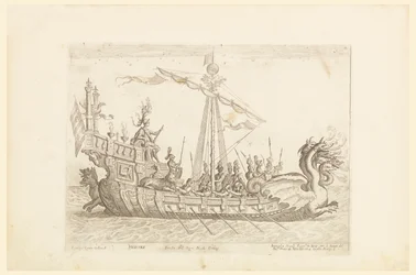 Hercole barca del Sig. Nicolo Cimenes, de Vasos dos Argonautas para a celebração do casamento de Cosimo de