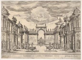 Sexto interlúdio: jardim de Calypso Sexto intermediário: jardim de Calipso, da série ..., 1608.