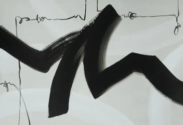 Fluxo dinâmico de tinta preta