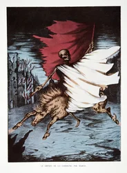 A Saída da Comuna, da História da Terceira República, Vol. I, História Política, pub.1933 (cor litho)