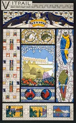 Desenhos de vitrais, de &39;Decorative Sketches&39;, c.1895