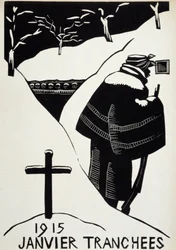 Janeiro 1915: les trenches - em "Calendar of War", doente. por Herman-Paul, Librairie Lutetia, Paris