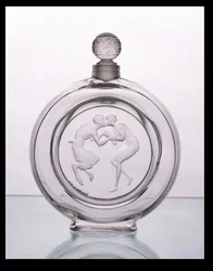 O Beijo da Fauna, garrafa de vidro transparente para Molinard by Lalique