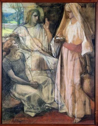Cristo na casa de Marta e Maria, 1924 (pastel sobre papel)