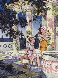 Uma Menina Romana no Tempo de Júlio César (cor litho)