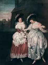 Page e Sra. Ford Reading Falstaffs Love Letters, finais do século XVIII a princípios do século XIX 1912.