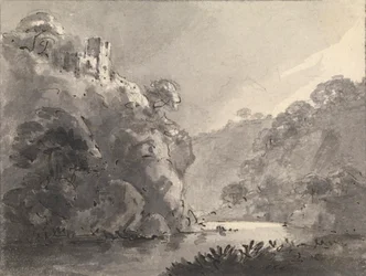 Paisagem com Castelo numa Colina à Esquerda