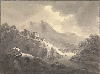 Paisagem com um Castelo e uma Ponte