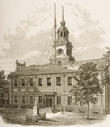 Tribunal da Comarca ou, Independence Hall, Filadélfia Pensilvânia, c.1880