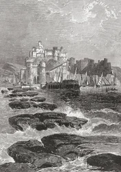 Pozzuoli, Nápoles, Sul de Itália, no final do século XIX. De Italian Pictures do Rev. Samuel Manning, publicado por volta de 1890.