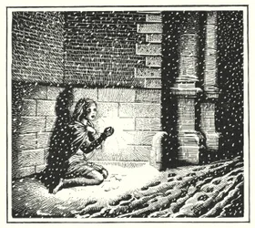 Hans Christian Andersen: A Menina do Fósforo (litho)