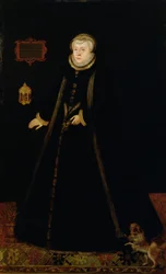 Retrato de Lady Margaret Douglas (1515-78) Condessa de Lennox, depois de Daniel Mytens, o mais velho (c.1590-c.1648) (óleo sobre tela)