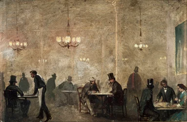 O café, c. 1860-65 (óleo sobre folha-de-flandres)
