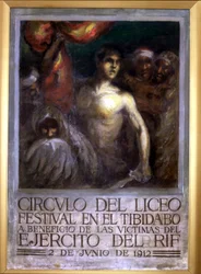 Cartaz publicitário do Festival em benefício das vítimas do RIF