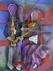 Músicos de jazz cubistas