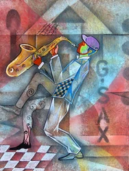 Jazz vibrante de saxofone
