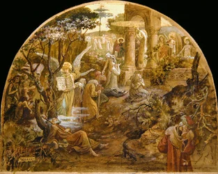 O Caminho para o Paraíso (aguarela e ouro sobre papel)