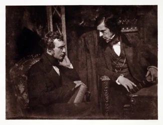 Dois homens em conversa: Dr Samuel Brown (1817-1856) e o Reverendo George Gilfillan (1813-1878), fotografia cerca de 1840