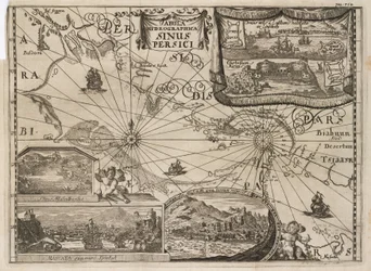 Mapa hidrográfico do Golfo Pérsico