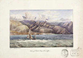 Cidade de Santa Cruz, vista da água, Tenerife, 22 de maio