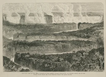 Victoria Falls, África, c 1855