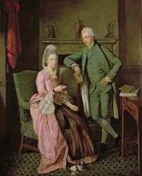 Conversation Piece, meados da década de 1770 (óleo sobre tela)