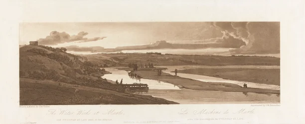 The Water Works at Marli,and St. Germain en Laye visto à distância 1803; Placa 15 de Views em Paris, o traçado do volume Emanuel da placa B1981.25.2624