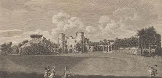 Castelo de Tunbridge no condado de Kent, de Edward Hasted, The History and..., 1777-90.