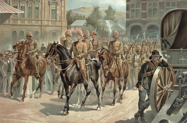 Entradas de Lord Roberts (1832-1914) em Pretoria em 5 de junho de 1900