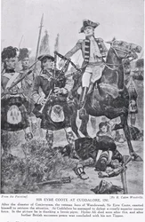 Sir Eyre Coote em Cuddalore, ilustração da "História das Nações de Hutchinson"