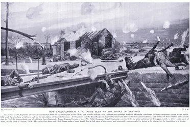 Como o cabo Lance CA Jarvis explodiu uma ponte em Jemappes perto de Mons e venceu o VC em agosto de 1914