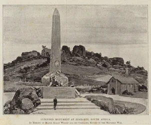 Monumento pretendido em Zimbabye, África do Sul, em memória do major Allan Wilson e seus camaradas, mortos na guerra de Matabili