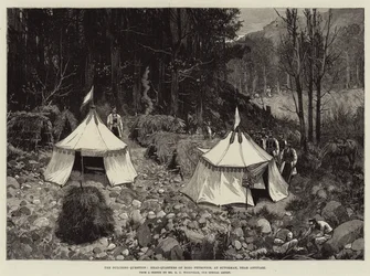 A pergunta de Dulcigno, Head-Quarters de Bozo Petrovics, em Sutorman, perto de Antivari