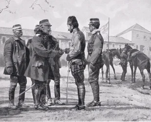 A rendição de Yanina, ilustração da "História das Nações de Hutchinson", 1915