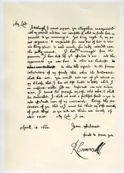 Carta de Richard Cromwell, lorde protetor, ao general George Monck, em 18 de abril de 1660.