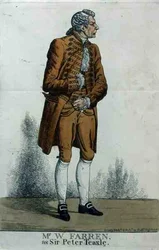 Sr. William Farren (1786-1861) como Sir Peter Teazle