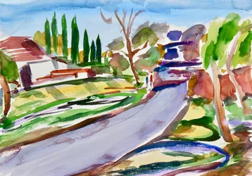 Estrada secundária com sombras, 2017
