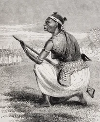 O oficial chefe da Brigada Richards das Amazonas, de "A Vida do Capitão Sir Richard Burton, Volume II" de Isabel Burton (1831-1896) publicou 1893