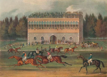 Suporte grande de Goodwood. Preparando-se para começar, 1836.