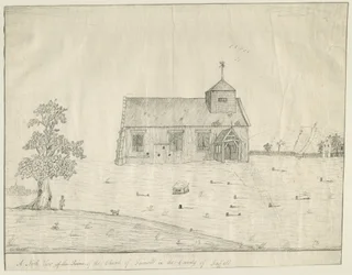 Igreja de despedida: desenho a caneta, nd [?final do século XVIII] (desenho)