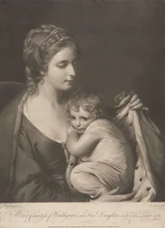 Maria, Condessa de Waldegrave, e a sua filha Lady Elizabeth Laura