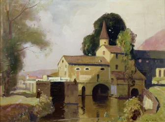 Moulin de Coty, Cahors, c.1924 (óleo sobre tela)
