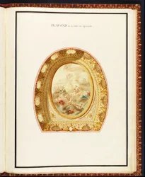Teto do auditório, do Recueil des Plans du Petit Trianon de Richard Mique (1728-94)