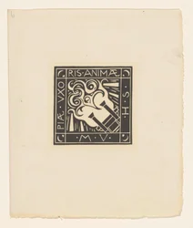 Vinheta em memória de Maria Vincentia Huizinga-Schorer
Piae Uxoris Animae M.V.H.S. (título sobre o objecto)