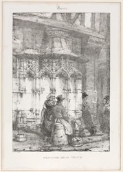 Restos e fragmentos arquitetônicos: Rouen - Fontaine de la Crosse, 1827.